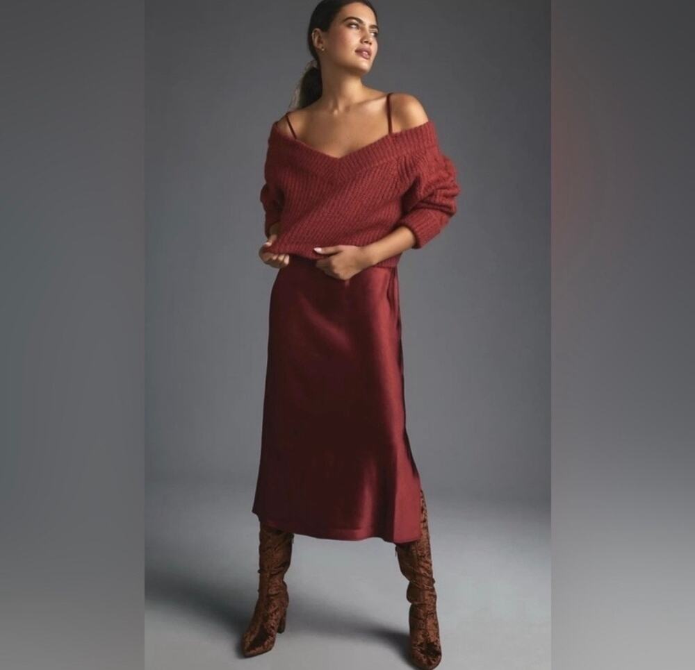 Anthropologie Mare Mare Layered Sweater Slip Dress